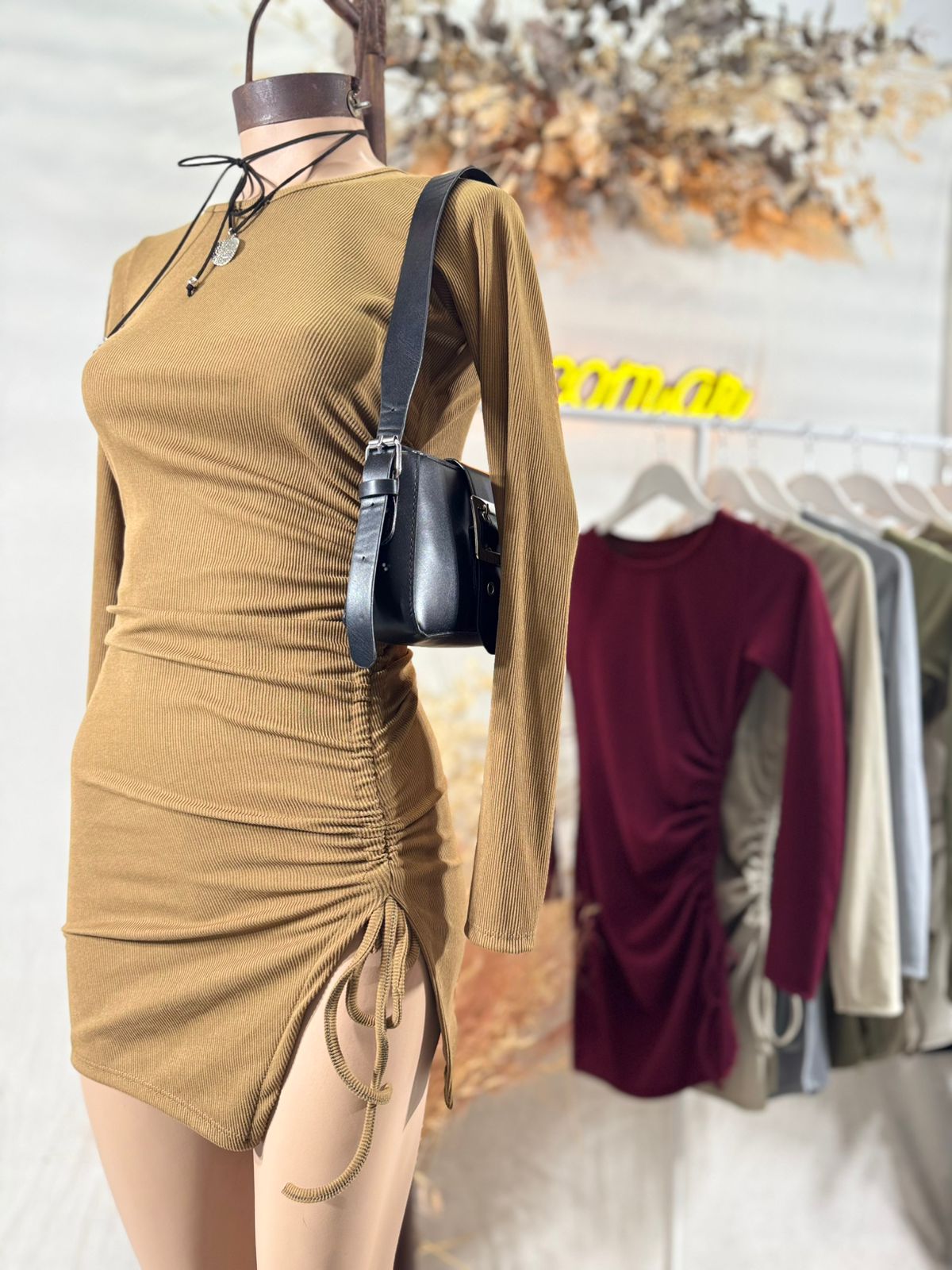 Vestido fruncido lateral “CAROL” Morley