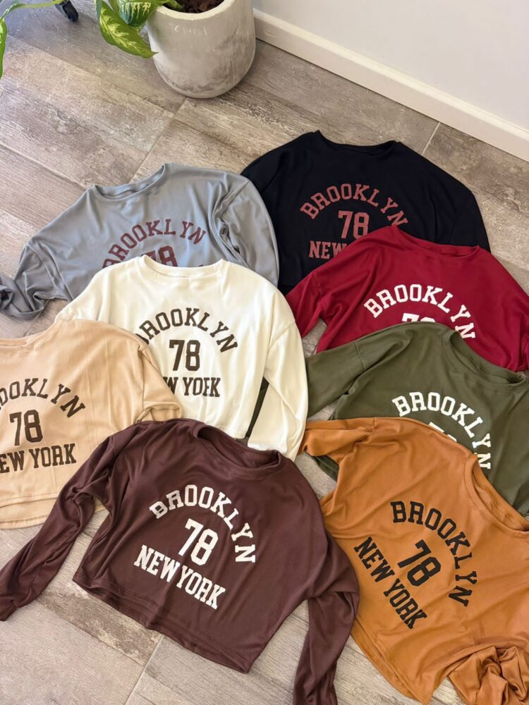 Remera M/L suelta “BROOKLYN” Morley soft - Imagen 2