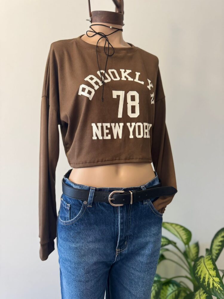 Remera M/L suelta “BROOKLYN” Morley soft - Imagen 3