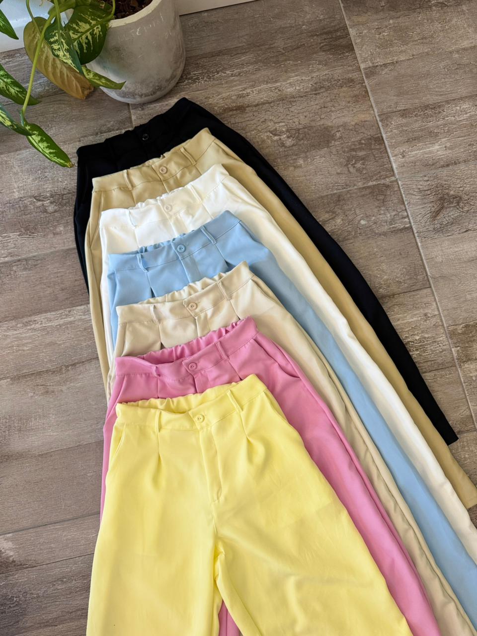 Pantalon largo Sastrero cierre y boton Crep