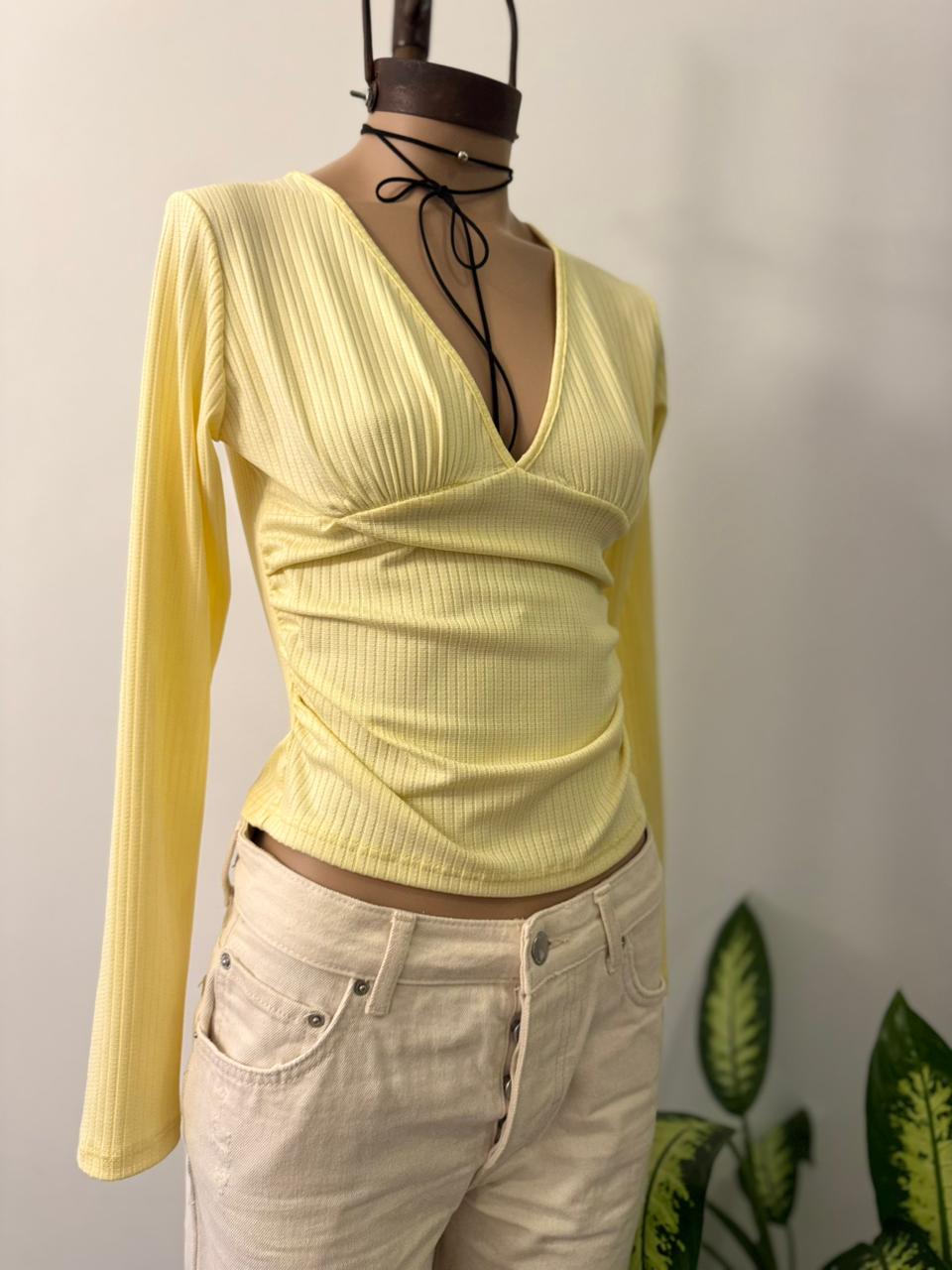 Top V fruncido Morley ALAIA