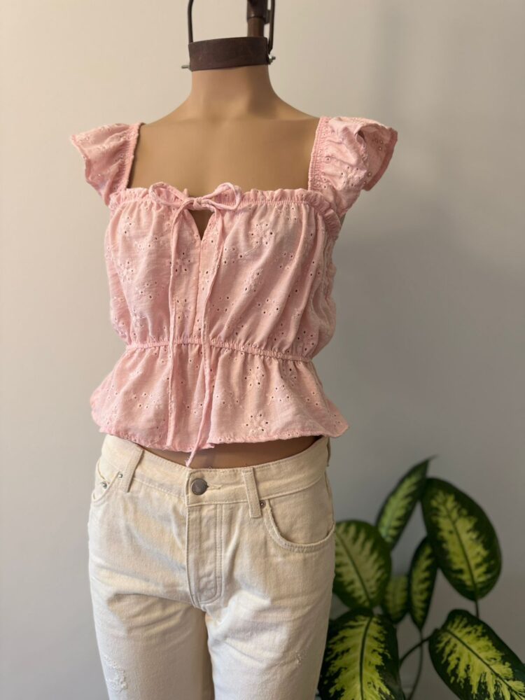 Blusita voladitos “ATENAS” Broderie - Imagen 2