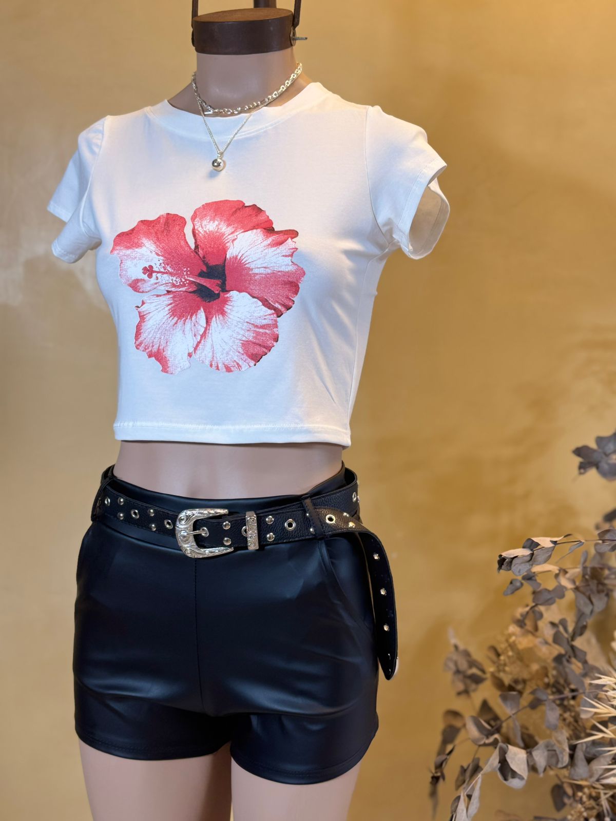 Baby Tee “FLOWER” Algodon lycra