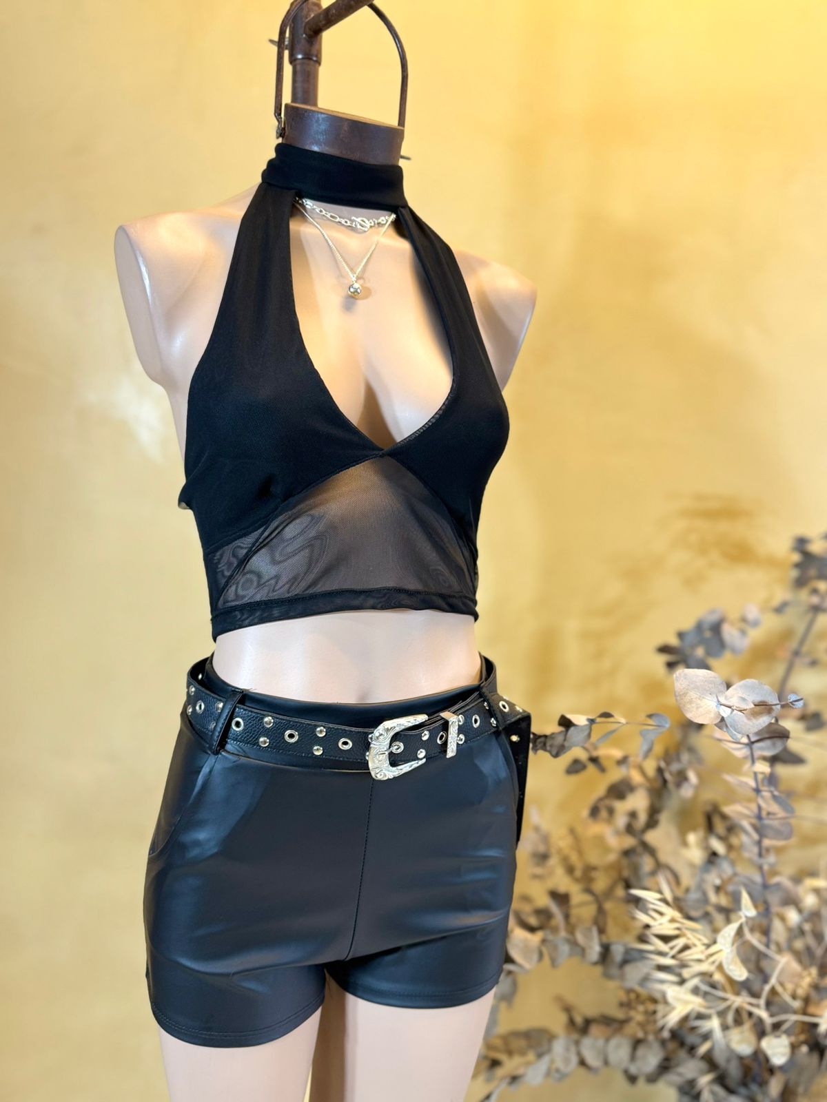 Top V choker TUL Forrado