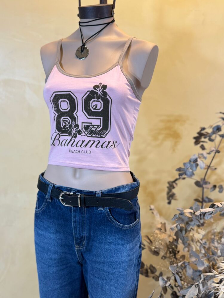 Top Contratono “89 BAHAMAS” Algodon lycra - Imagen 2