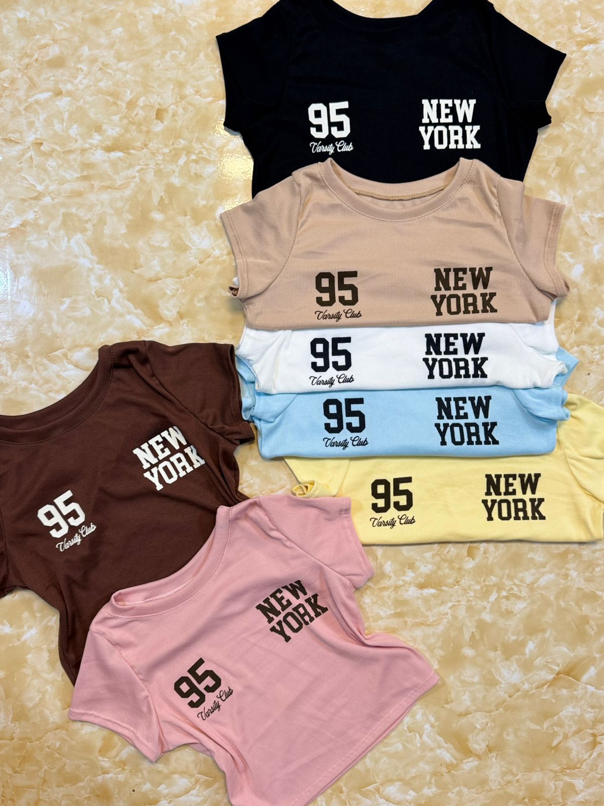 Baby Tee “95 NEW YORK” Morley soft