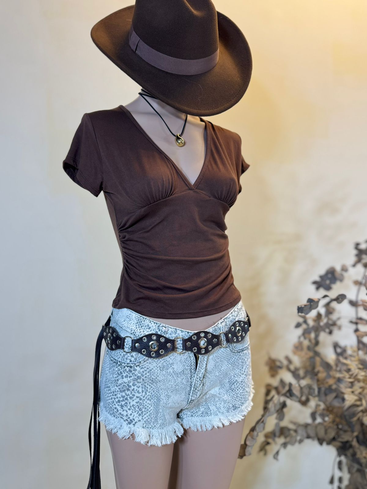 Top V busto pinzas Modal soft
