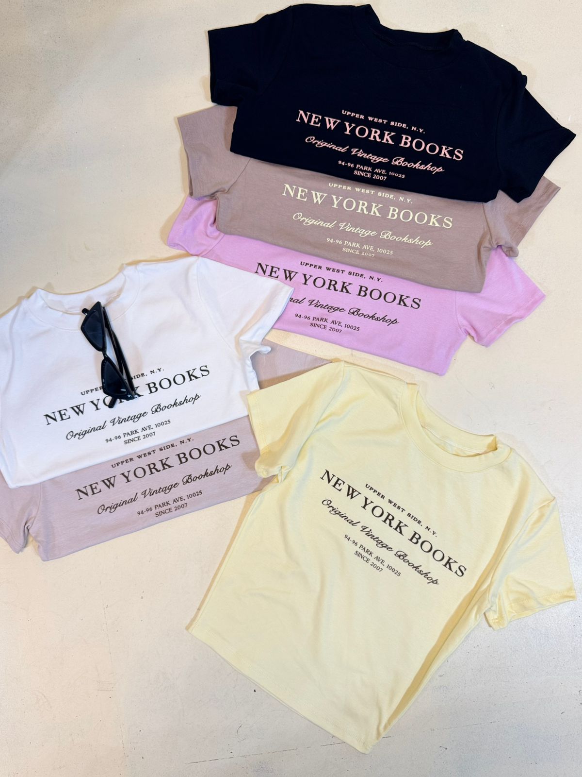 Baby Tee “NEW YORK BOOKS” Morley pima