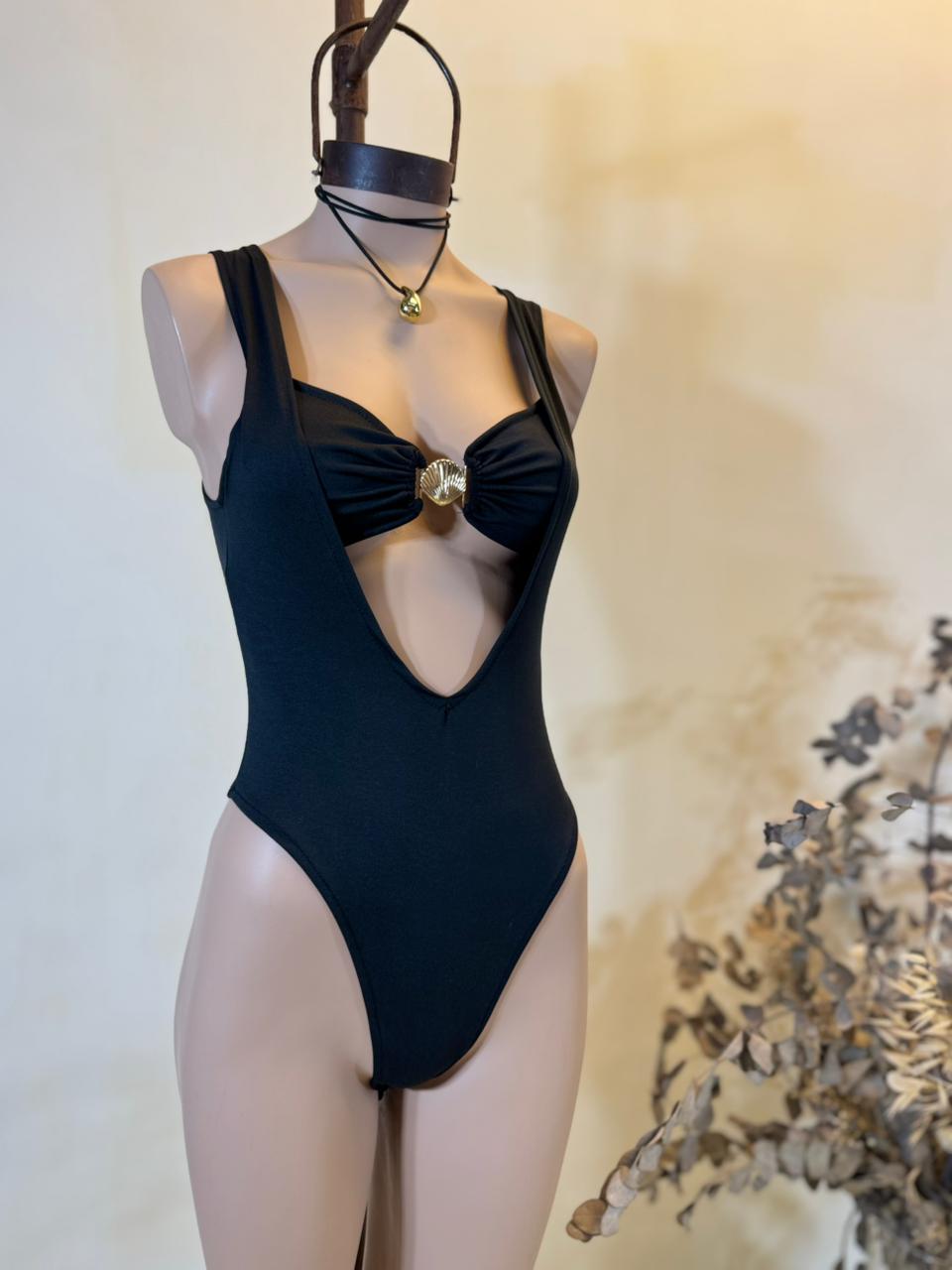 Body escotado bikini ALMEJA Microfibra