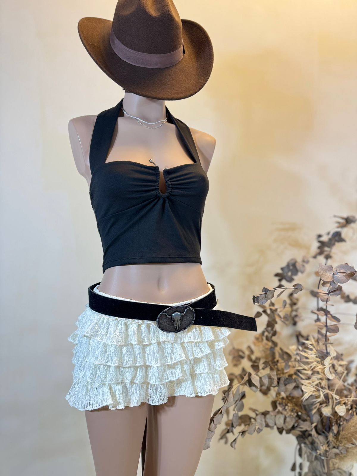 MicroShort FULL VOLADITOS Encaje