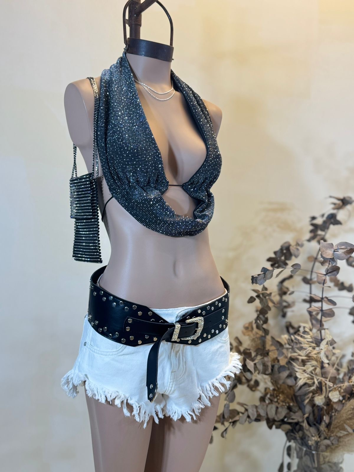 Top buche STRASS GLITTER