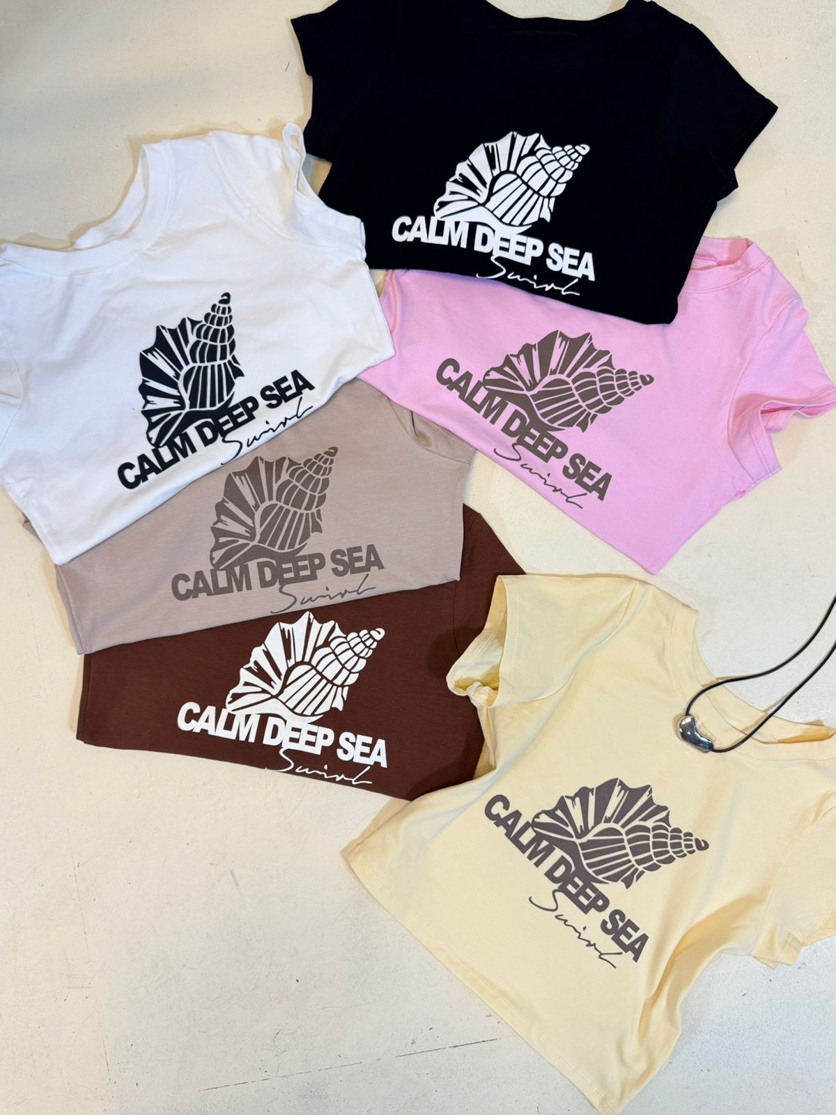 Baby Tee “CALM DEEP SEA” Algodon lycra