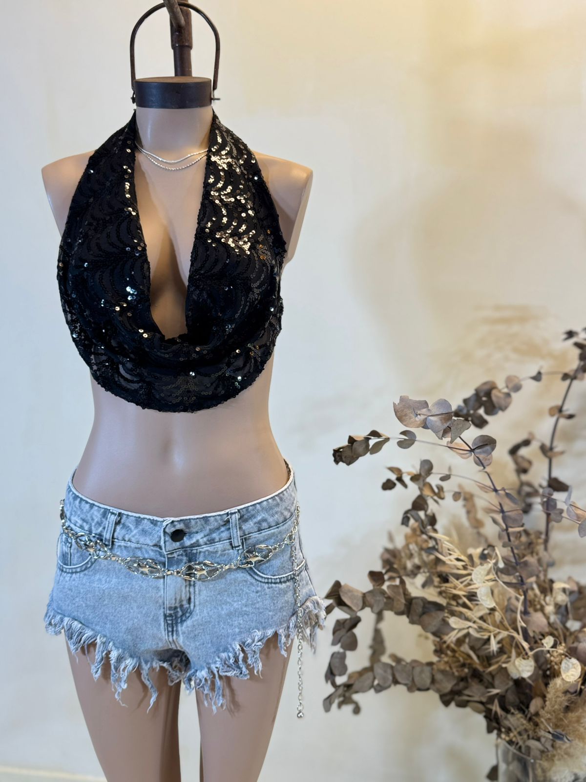 Top Buche Lentejuela NUBE