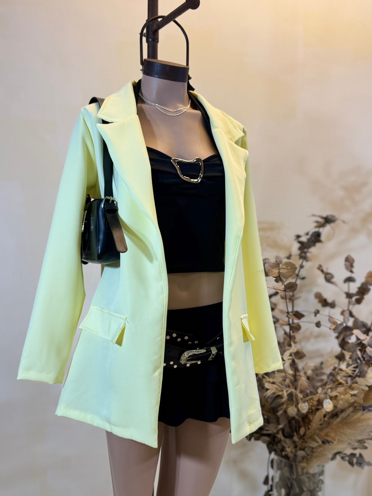 Blazer largo Crep Sastrero