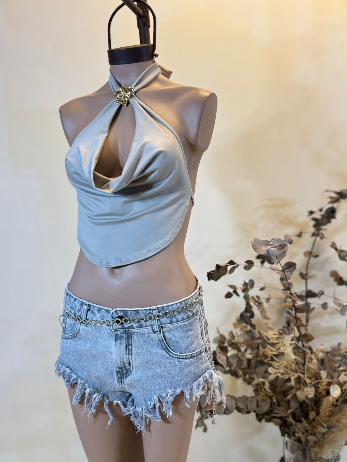 Top AZULIK FLOR Microfibra