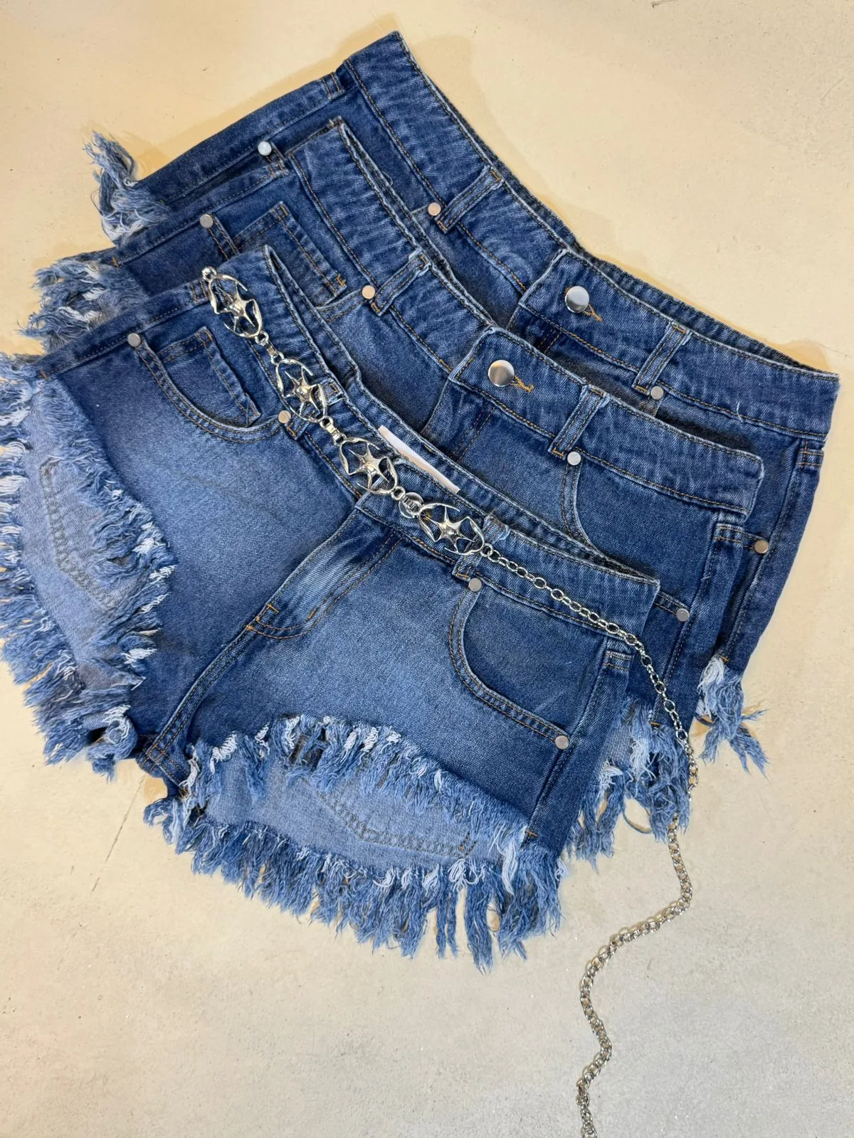 Short Desflecado DENIM BLUE