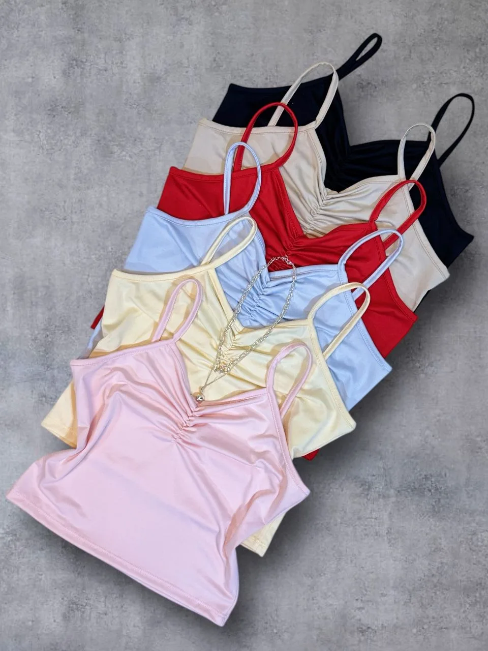 Top basic escote fruncidito Microfibra