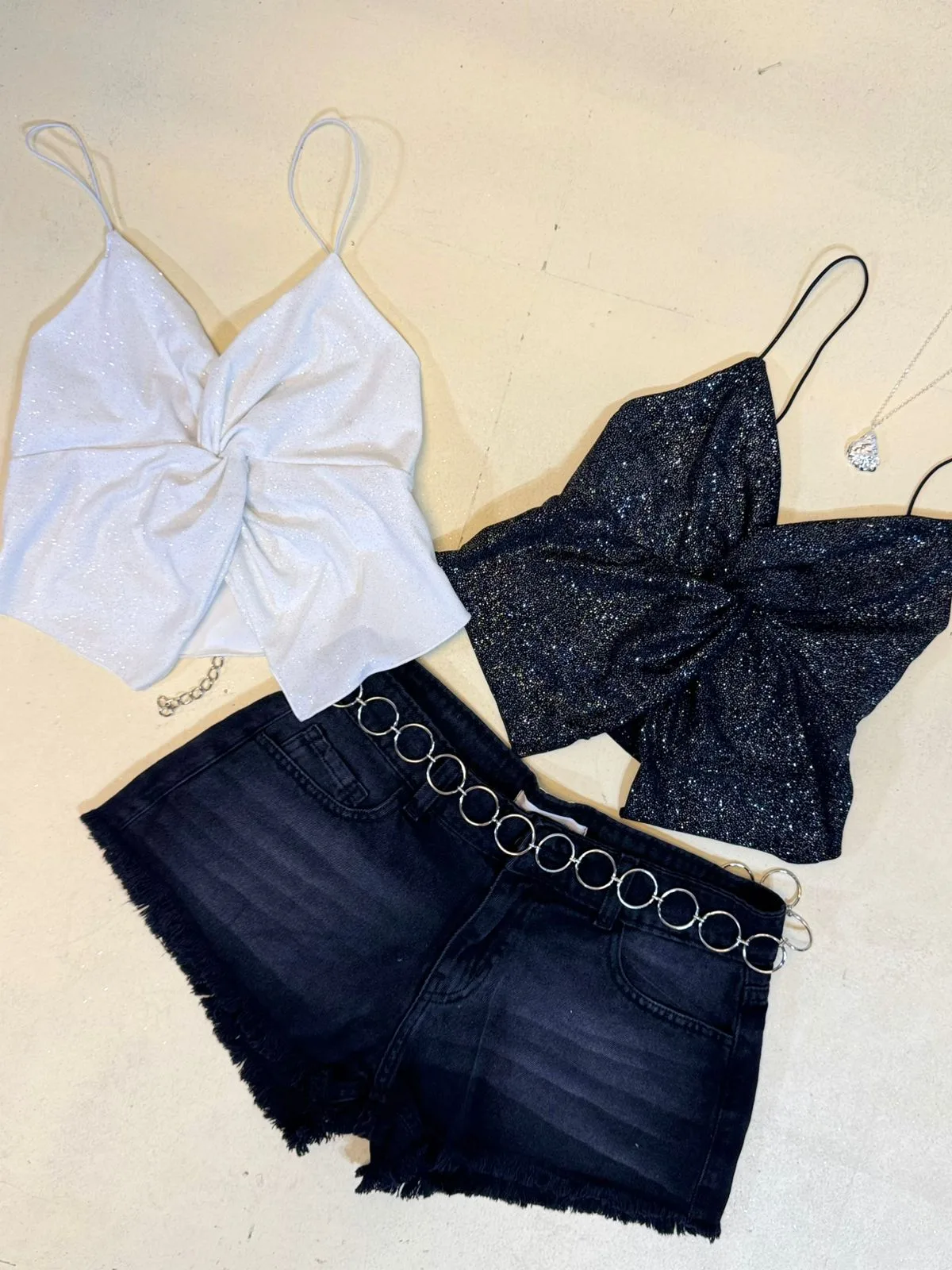 Top Nudo abierto MICRO GLITTER