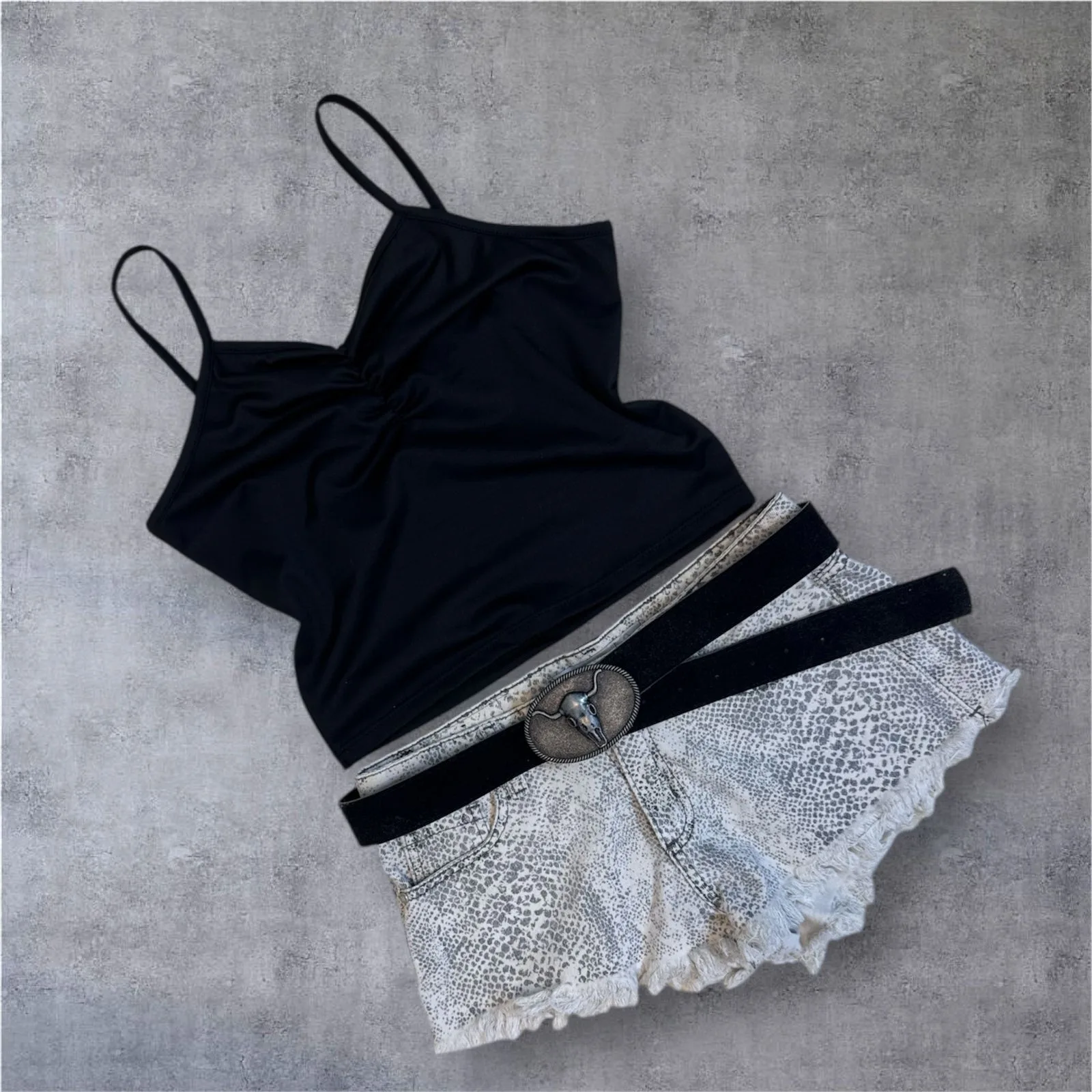 Top basic escote fruncidito Microfibra