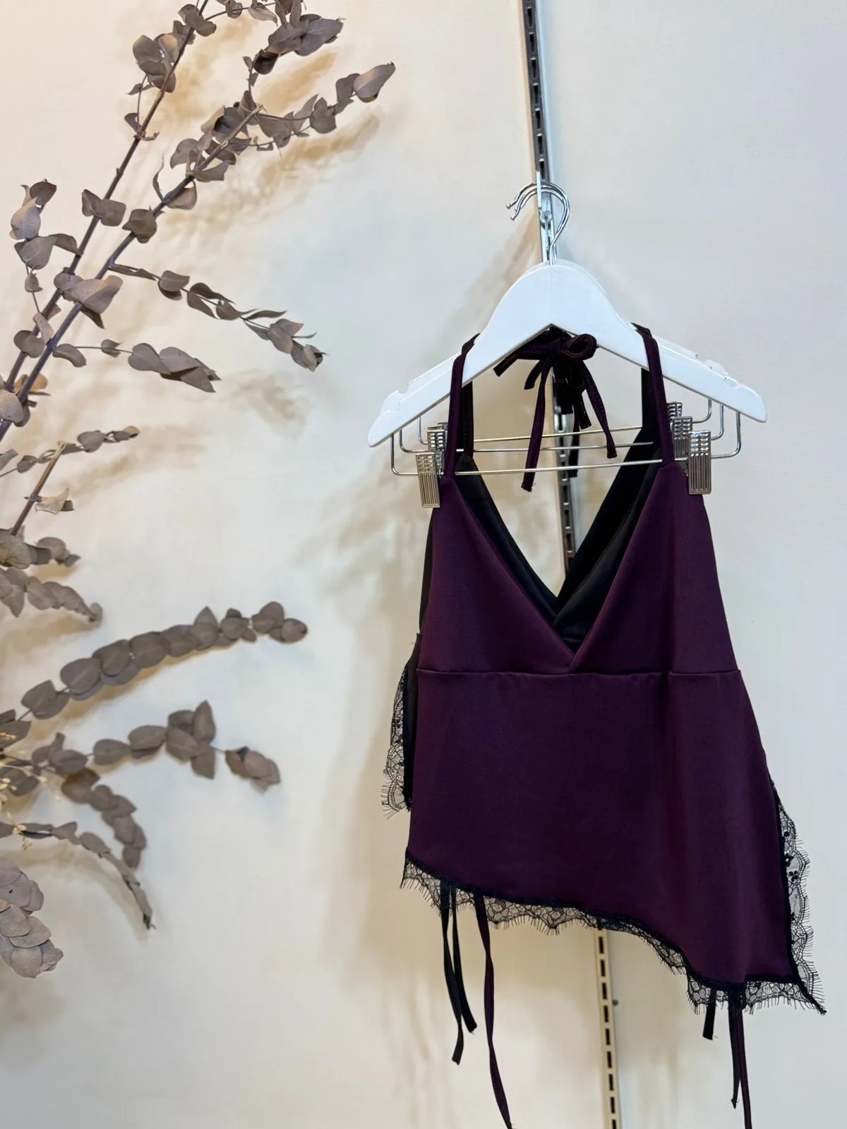 Top V PICO PUNTILLA s/espalda Microfibra