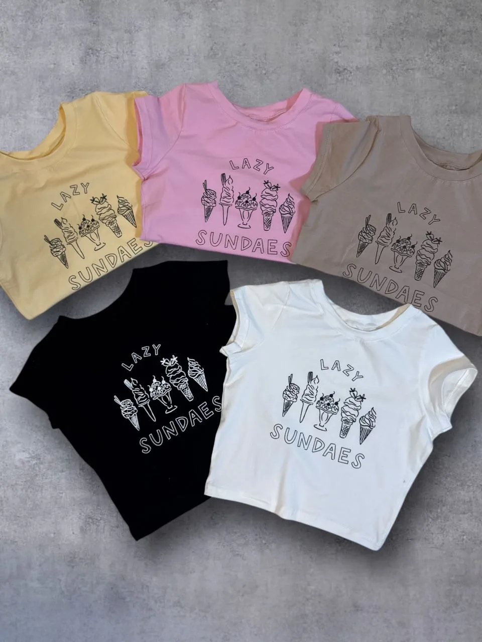 Baby Tee “SUNDAES” Algodon lycra