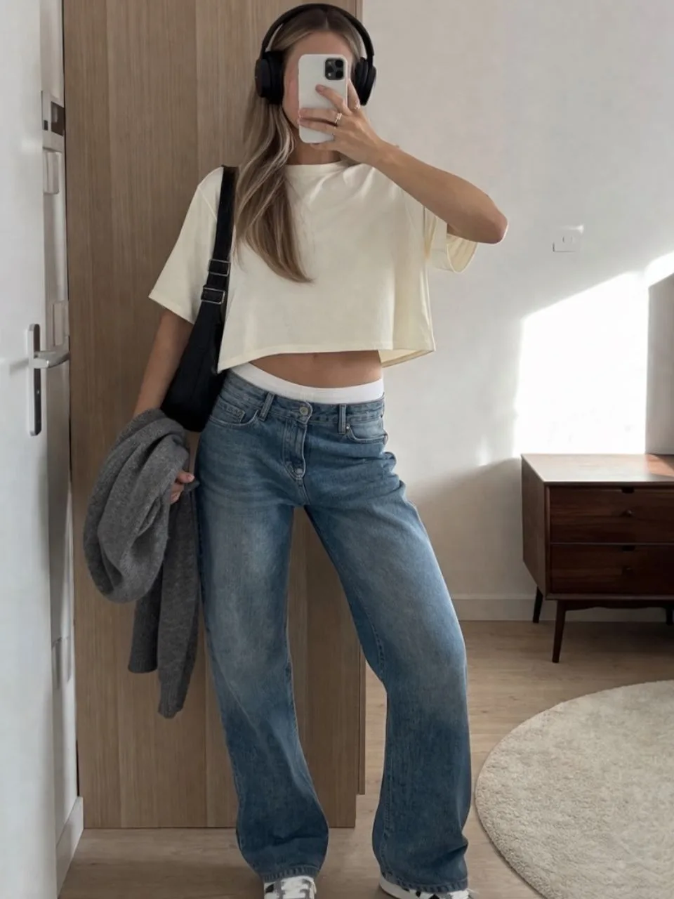 Remera crop Jersey algodon