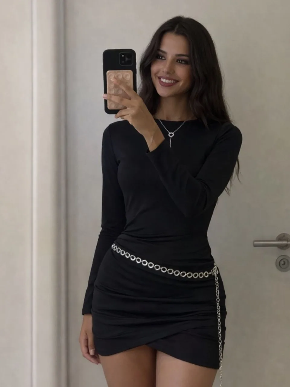 Vestido detalle CRUZADO Microfibra