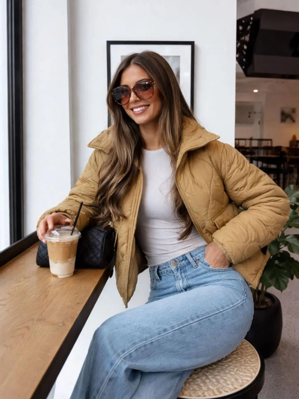 Campera PUFFER CARGO con cuellito