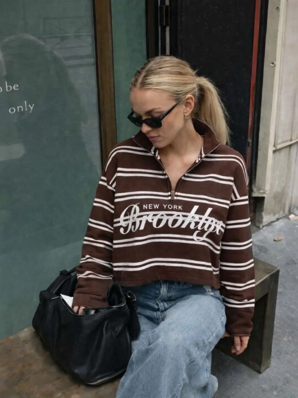 Buzo CIERRE “BROOKLYN” FRIZA RAYADA