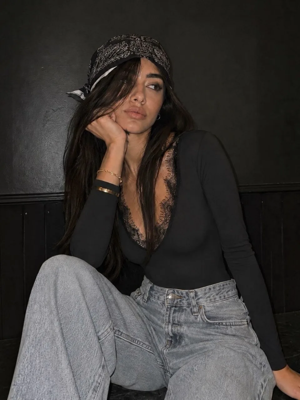 Body V Puntilla “DIANA” Microfibra