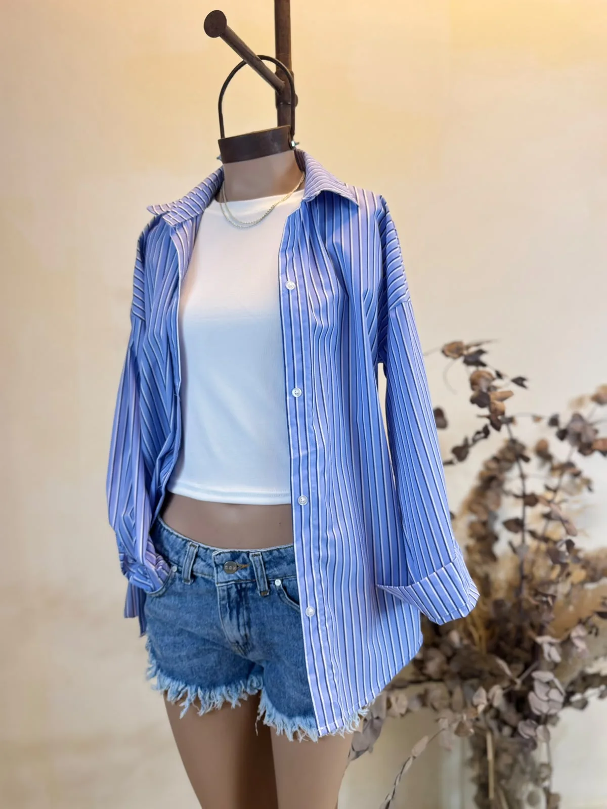 Camisa over RAYADA Poplin