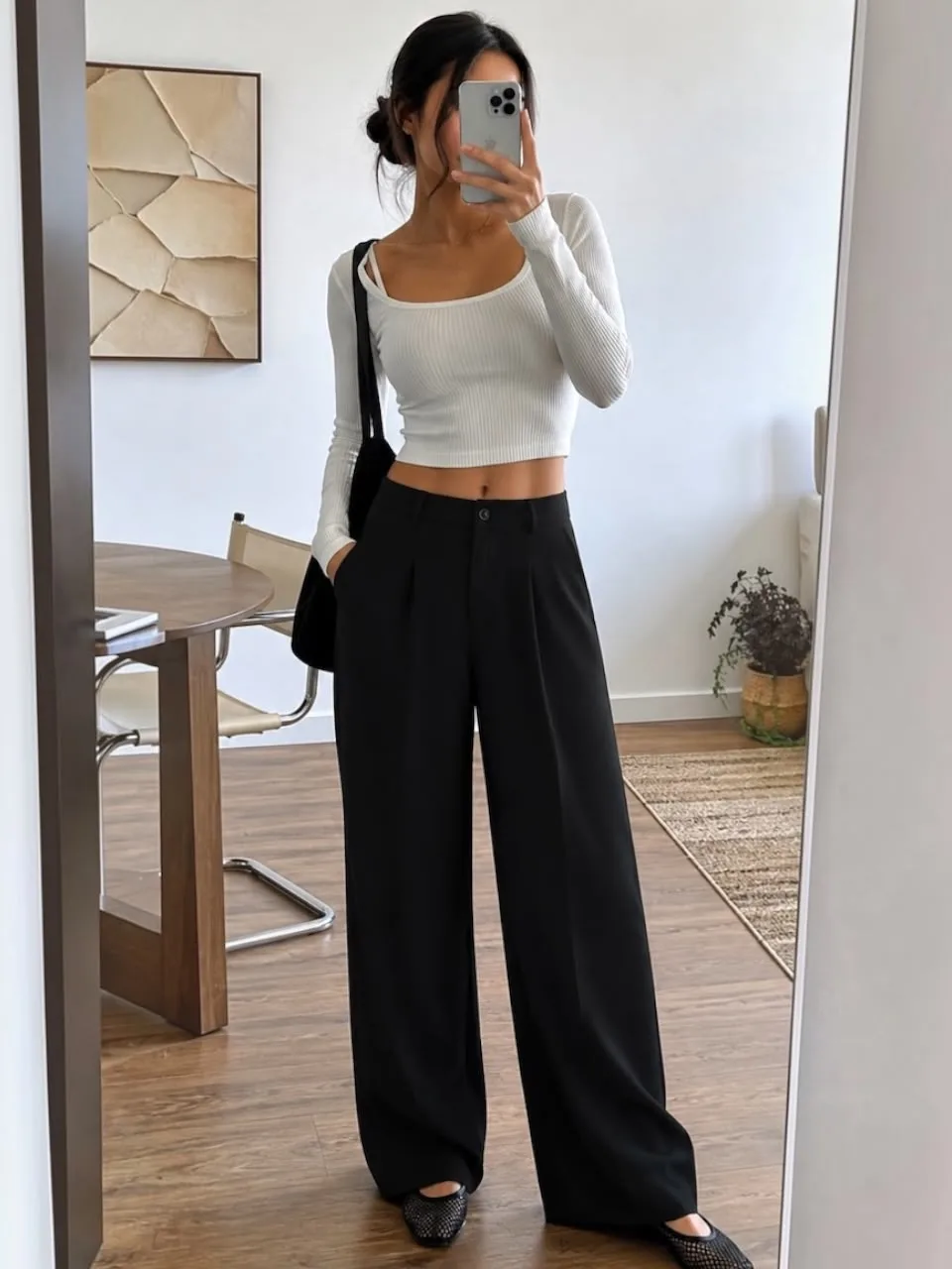 Pantalon suelto pinzado Sastrero Crep