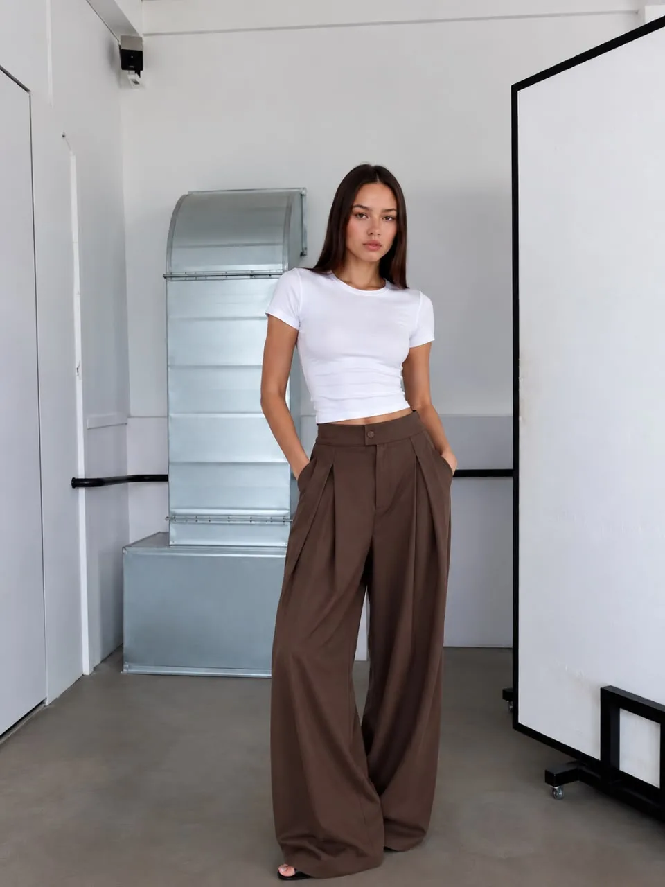 Pantalon sastrero PINZADO GRANDE CRUZADO Crep