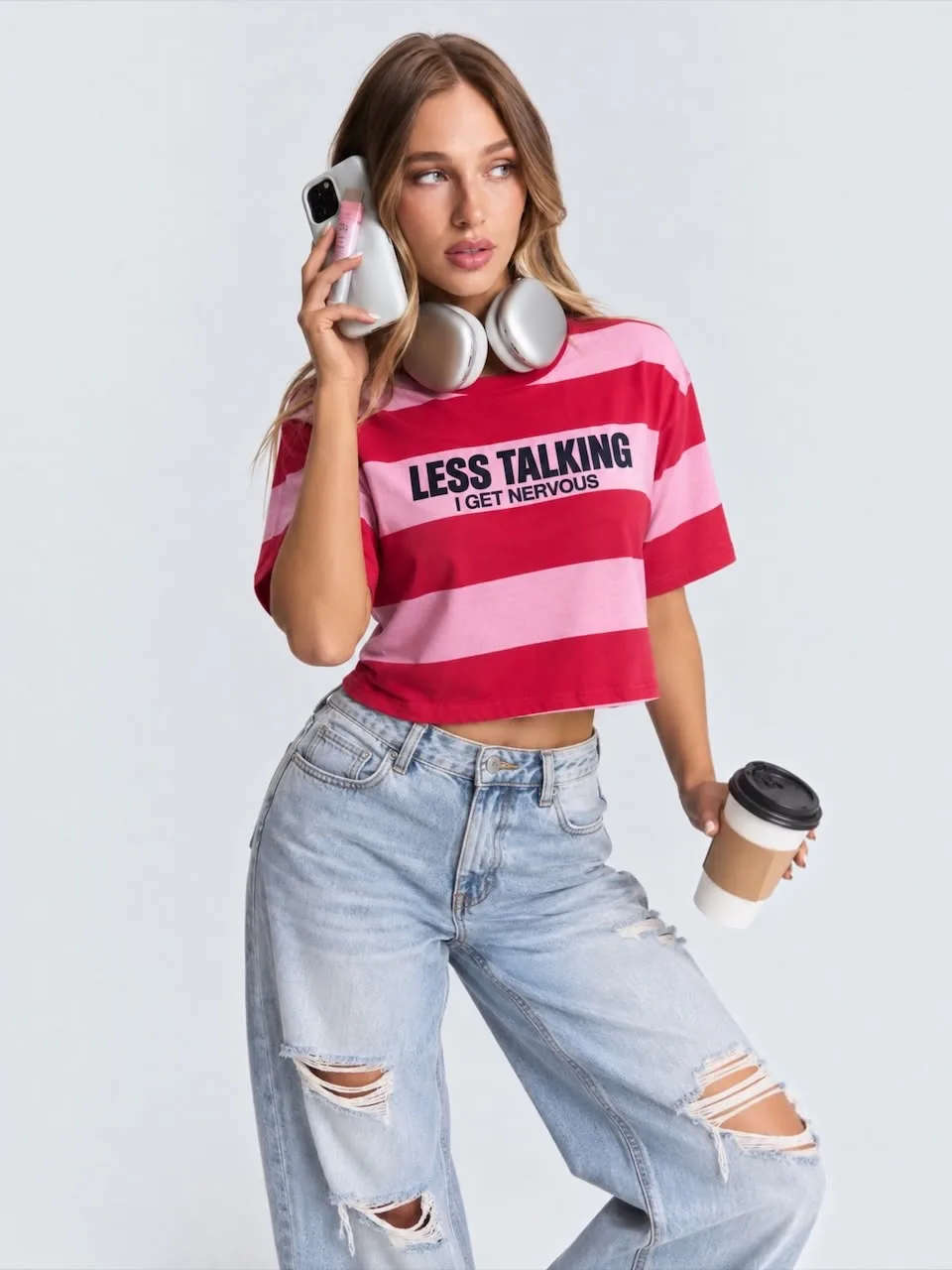 Remera Rayada contratono “LESS” Jersey